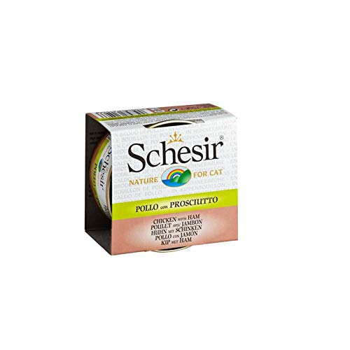 Schesir Cat Huhn & Schinken in Brühe | 24x 70g Katzenfutter nass Schesir Cat Huhn & Schinken in Brühe | 24x 70g Katzenfutter nass von Schesir