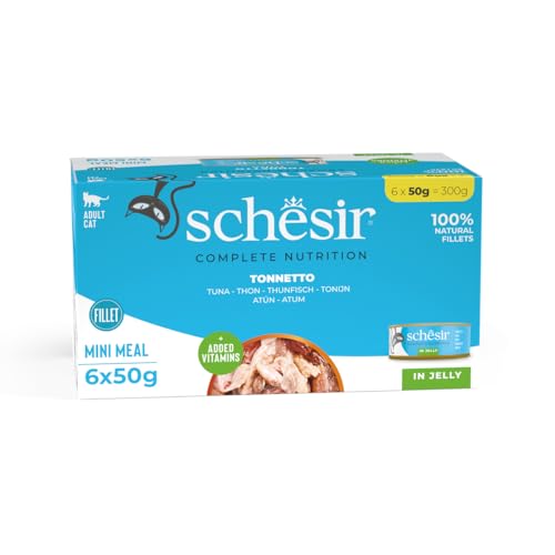 Schesir Cat Jelly Thunfisch, Katzenfutter nass in Gelee, 8 x 6 Dosen x 50 g Schesir Cat Jelly Thunfisch, Katzenfutter nass in Gelee, 8 x 6 Dosen x 50 g von Schesir
