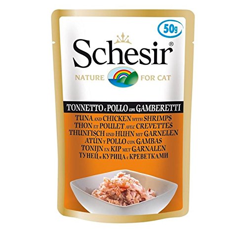 Schesir Cat Thunfisch/Huhn mit Garnelen | 30x50g von Schesir