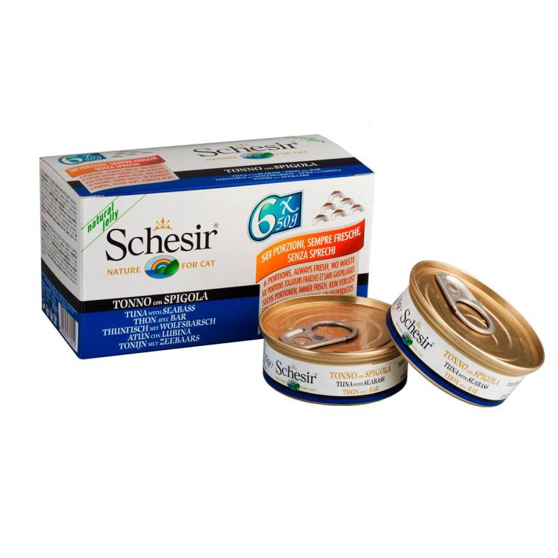 Schesir Cat Thunfisch mit Wolfsbarsch Multipack 6x50g von Schesir