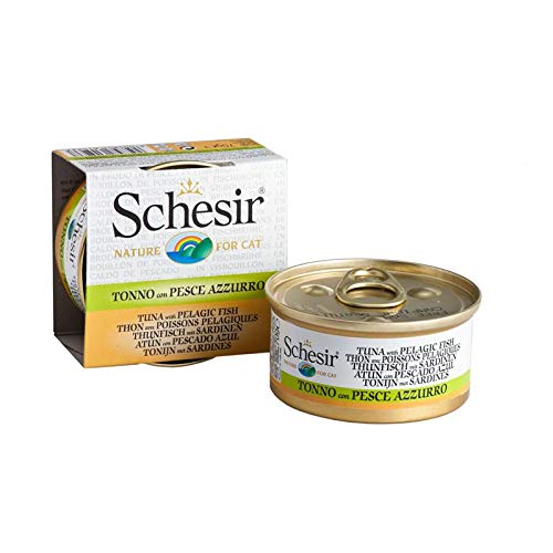 Schesir Cat Thunfisch & Sardinen in Brühe | 24x 70g Katzenfutter von Schesir