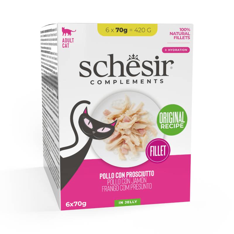 Schesir Complements Filet in Gelee 6 x 70 g - Huhn mit Schinken von Schesir