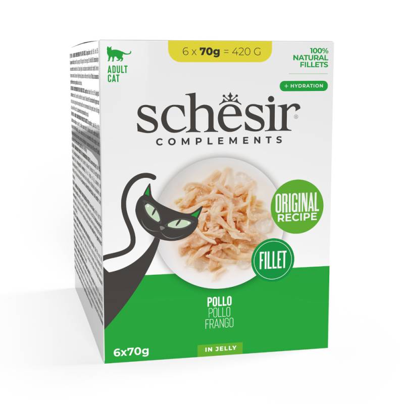 Schesir Complements Filet in Gelee 6 x 70 g - Huhn von Schesir