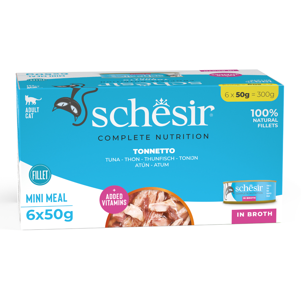 Schesir Complete Nutrition Filet in Brühe 6 x 50 g - Thunfisch Schesir Complete Nutrition Filet in Brühe 6 x 50 g - Thunfisch von Schesir