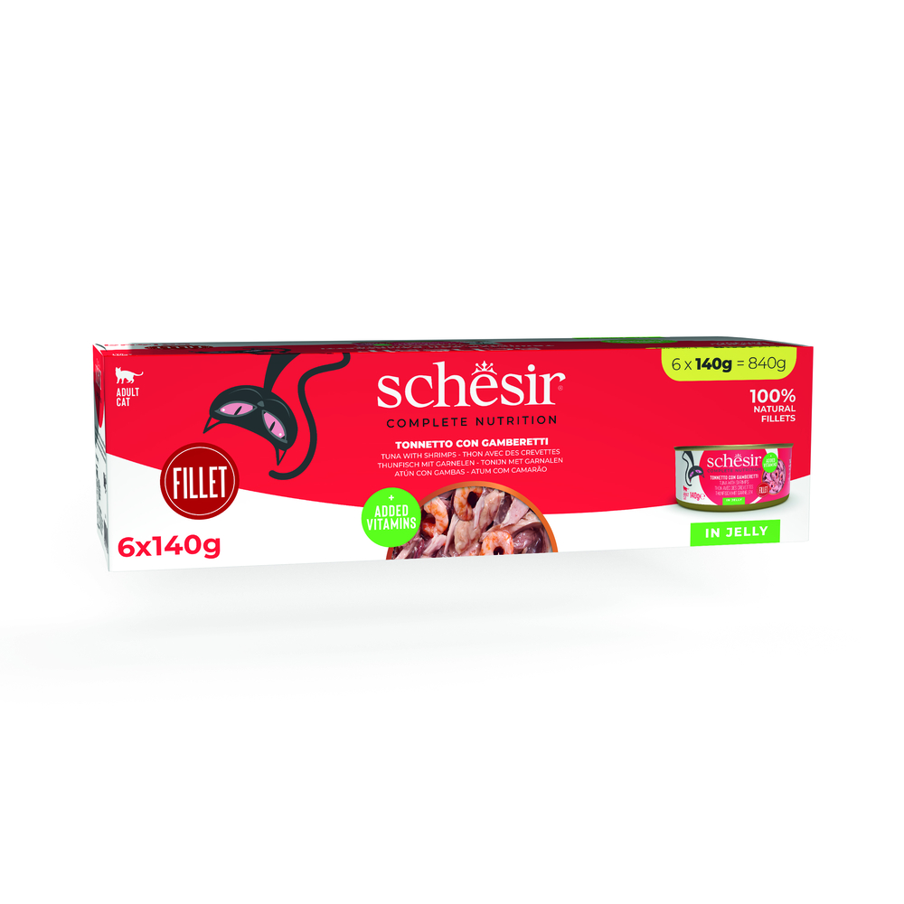 Schesir Complete Nutrition Filet in Gelee 6 x 140 g - Thunfisch mit Garnelen Schesir Complete Nutrition Filet in Gelee 6 x 140 g - Thunfisch mit Garnelen von Schesir