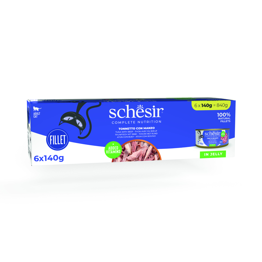 Schesir Complete Nutrition Filet in Gelee 6 x 140 g - Thunfisch mit Rind von Schesir