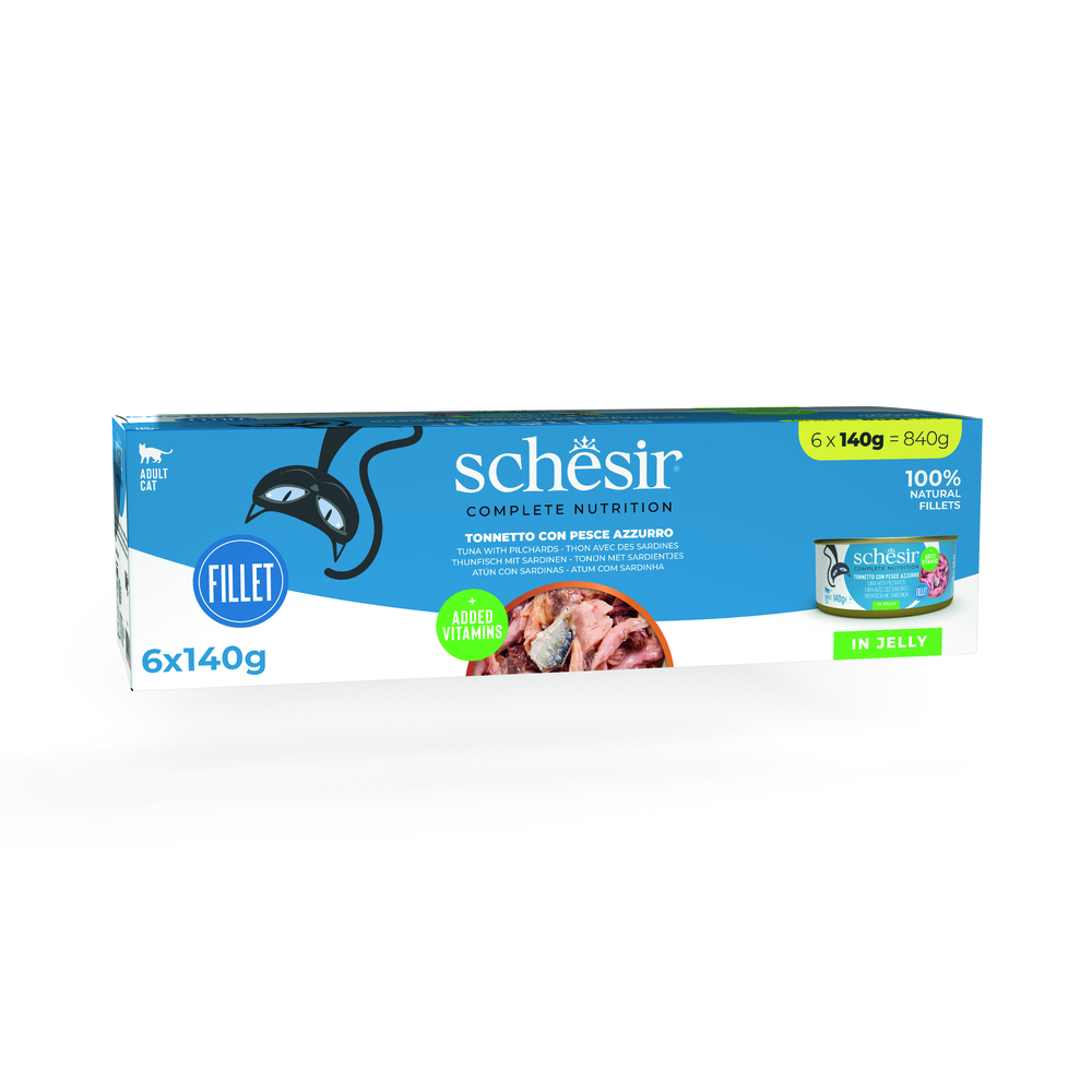Schesir Complete Nutrition Filet in Gelee 6 x 140 g - Thunfisch mit Sardinen Schesir Complete Nutrition Filet in Gelee 6 x 140 g - Thunfisch mit Sardinen von Schesir
