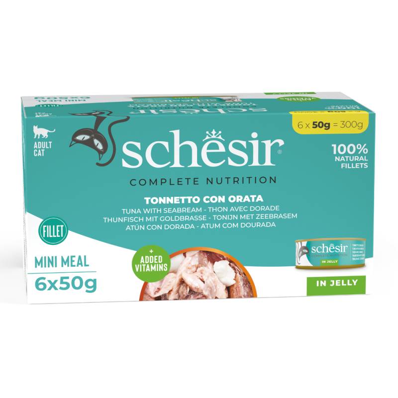 Schesir Complete Nutrition Filet in Gelee 6 x 50 g - Thunfisch mit Goldbrasse von Schesir