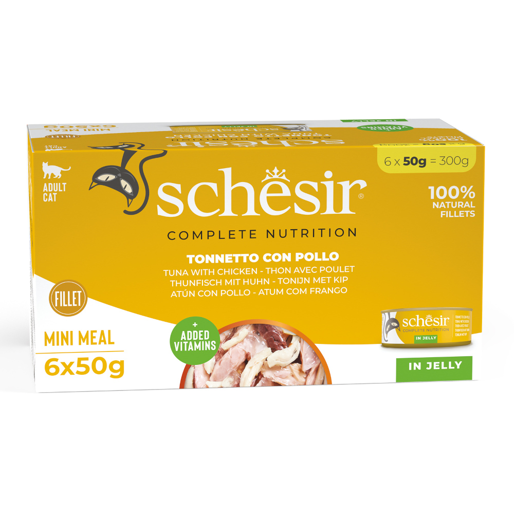 Schesir Complete Nutrition Filet in Gelee 6 x 50 g - Thunfisch mit Huhn von Schesir