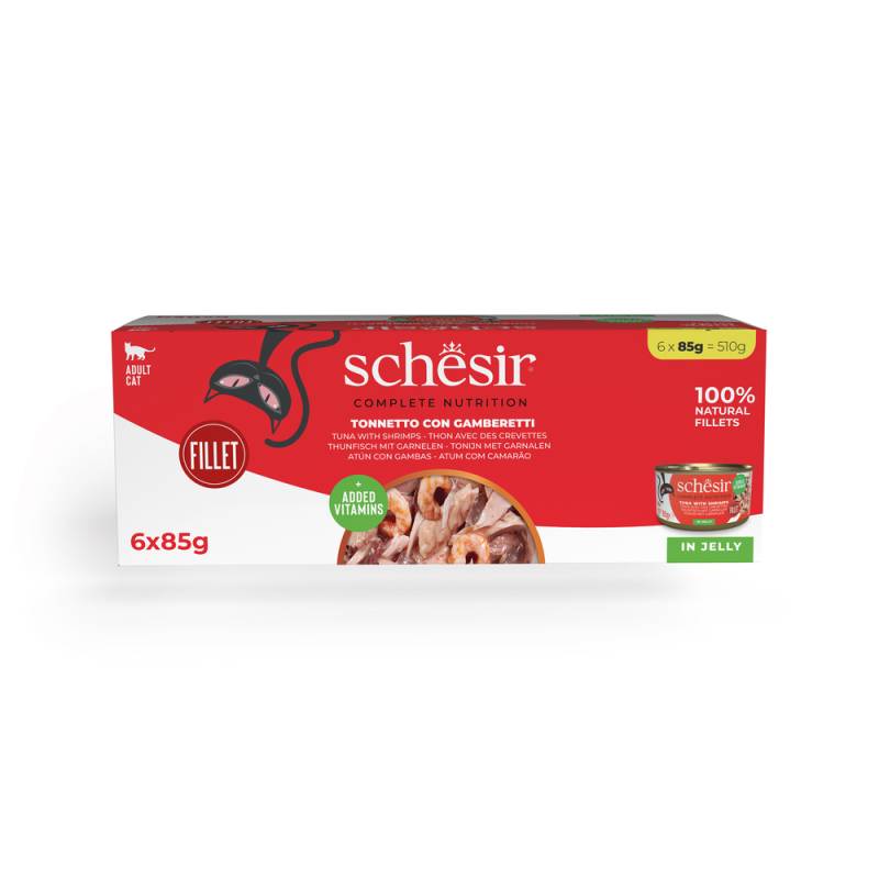 Schesir Complete Nutrition Filet in Gelee 6 x 85 g - Thunfisch mit Garnelen von Schesir