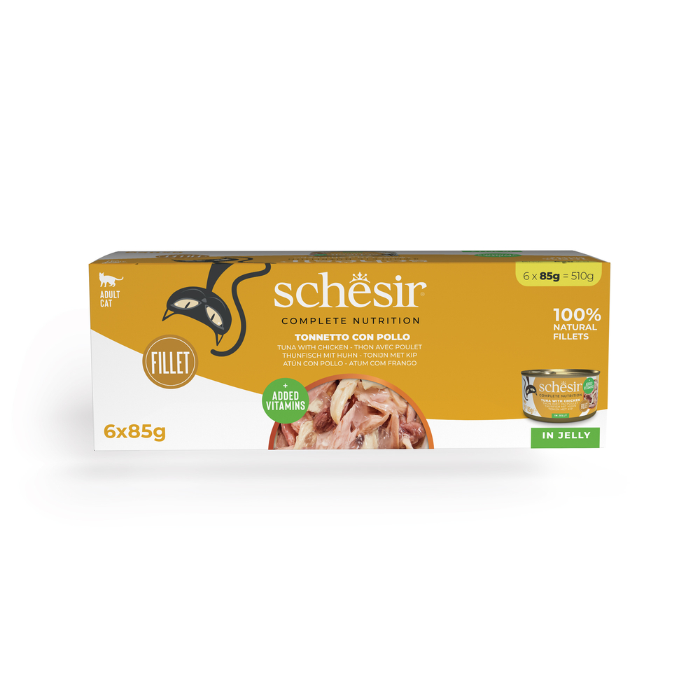 Schesir Complete Nutrition Filet in Gelee 6 x 85 g - Thunfisch mit Huhn Schesir Complete Nutrition Filet in Gelee 6 x 85 g - Thunfisch mit Huhn von Schesir