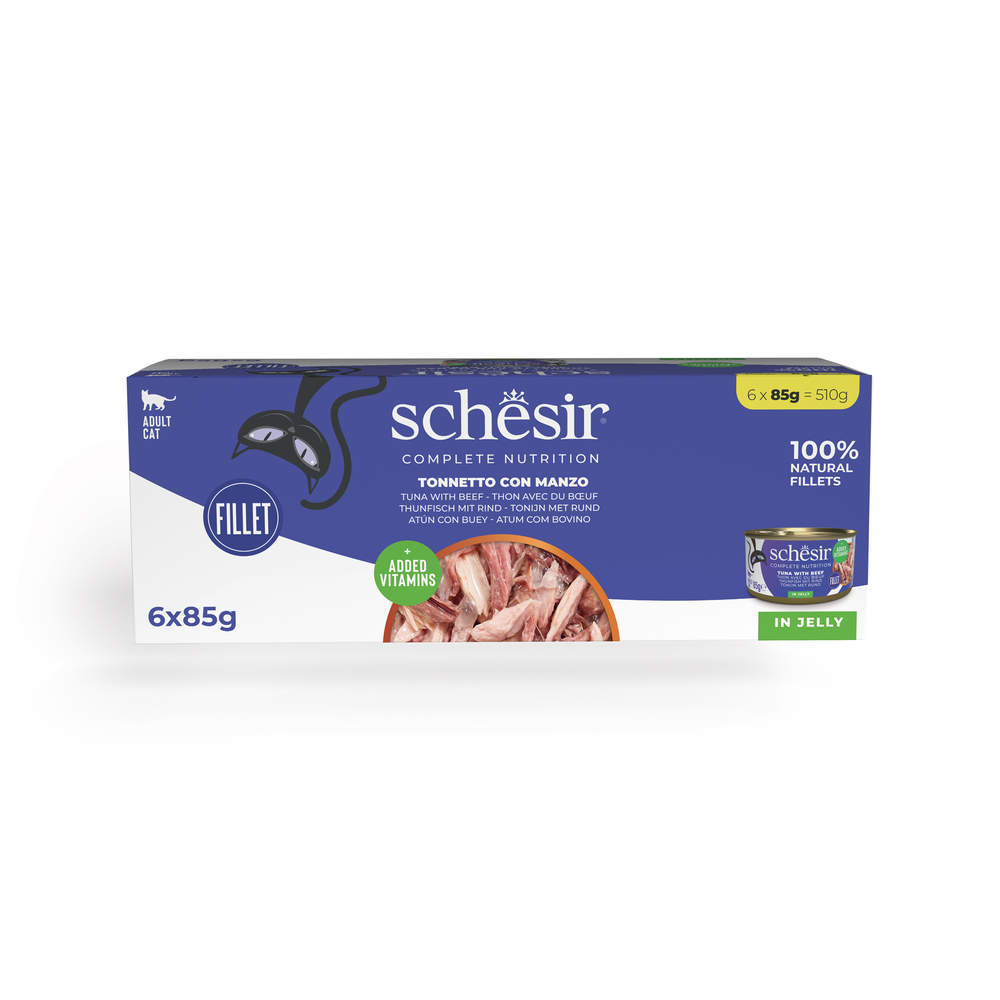 Schesir Complete Nutrition Filet in Gelee 6 x 85 g - Thunfisch mit Rindfleisch Schesir Complete Nutrition Filet in Gelee 6 x 85 g - Thunfisch mit Rindfleisch von Schesir