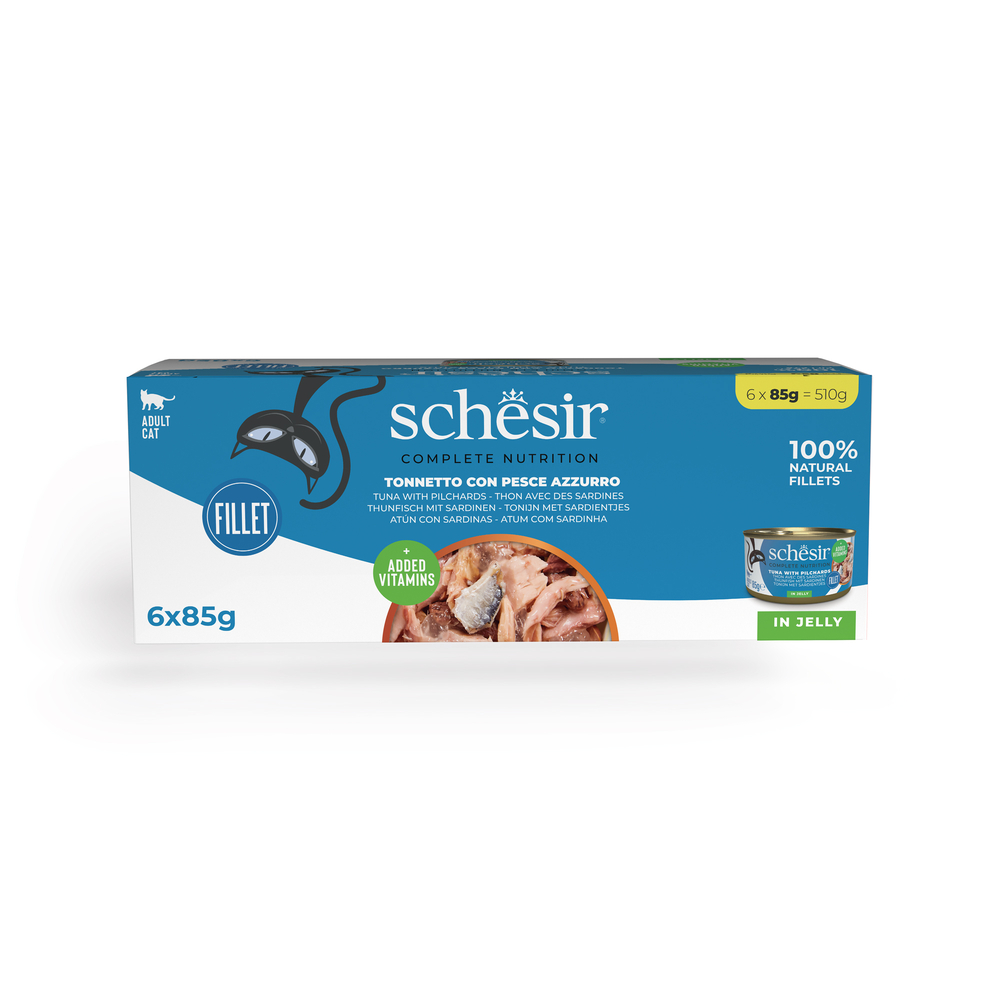 Schesir Complete Nutrition Filet in Gelee 6 x 85 g - Thunfisch mit Sardinen Schesir Complete Nutrition Filet in Gelee 6 x 85 g - Thunfisch mit Sardinen von Schesir