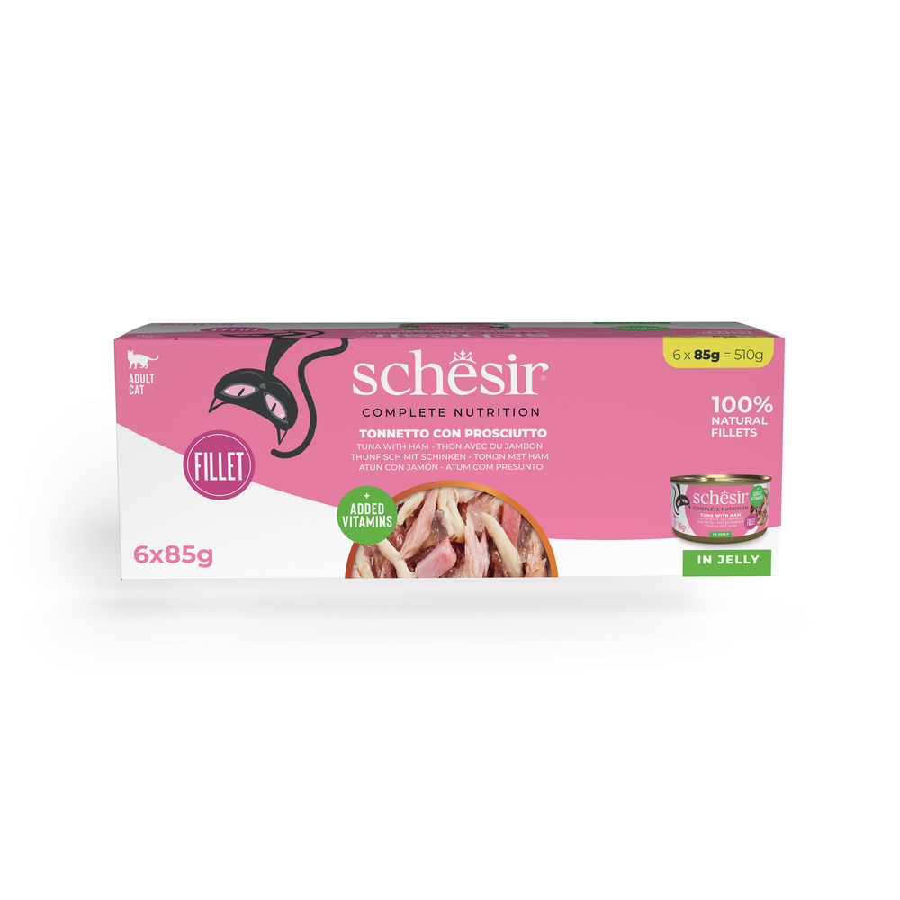 Schesir Complete Nutrition Filet in Gelee 6 x 85 g - Thunfisch mit Schinken Schesir Complete Nutrition Filet in Gelee 6 x 85 g - Thunfisch mit Schinken von Schesir