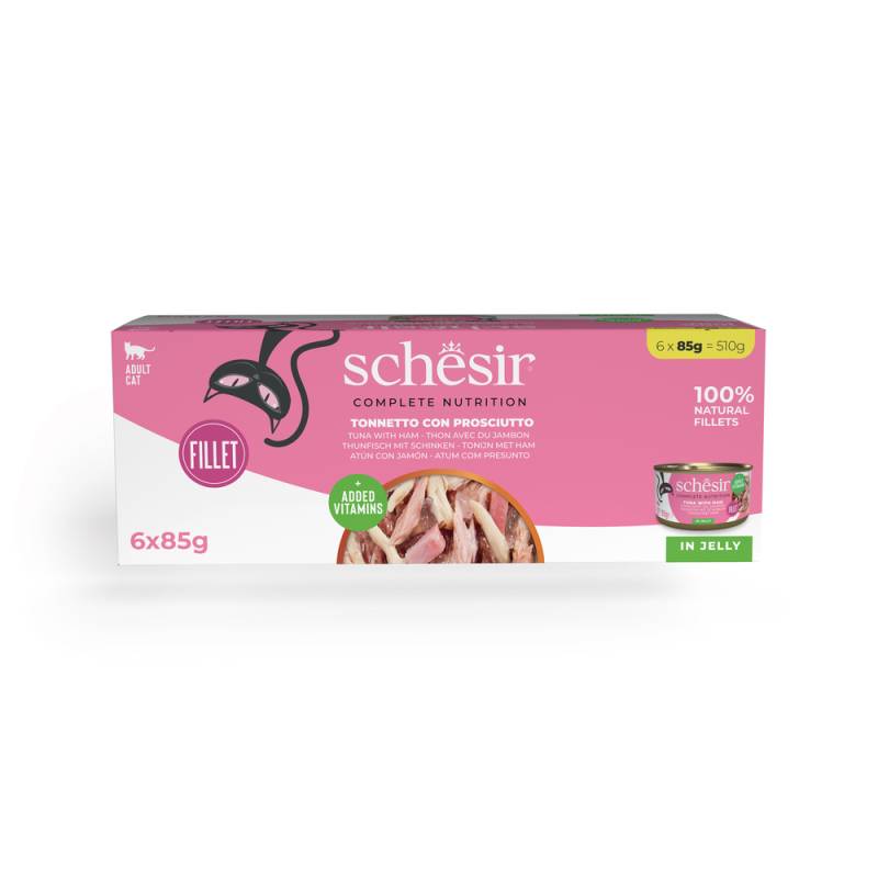 Schesir Complete Nutrition Filet in Gelee 6 x 85 g - Thunfisch mit Schinken von Schesir