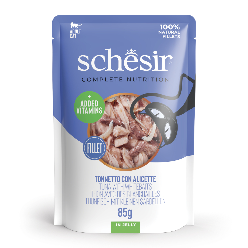 Schesir Complete Nutrition Filet in Gelee 6 x 85 g - Thunfisch mit Weißfisch Schesir Complete Nutrition Filet in Gelee 6 x 85 g - Thunfisch mit Weißfisch von Schesir