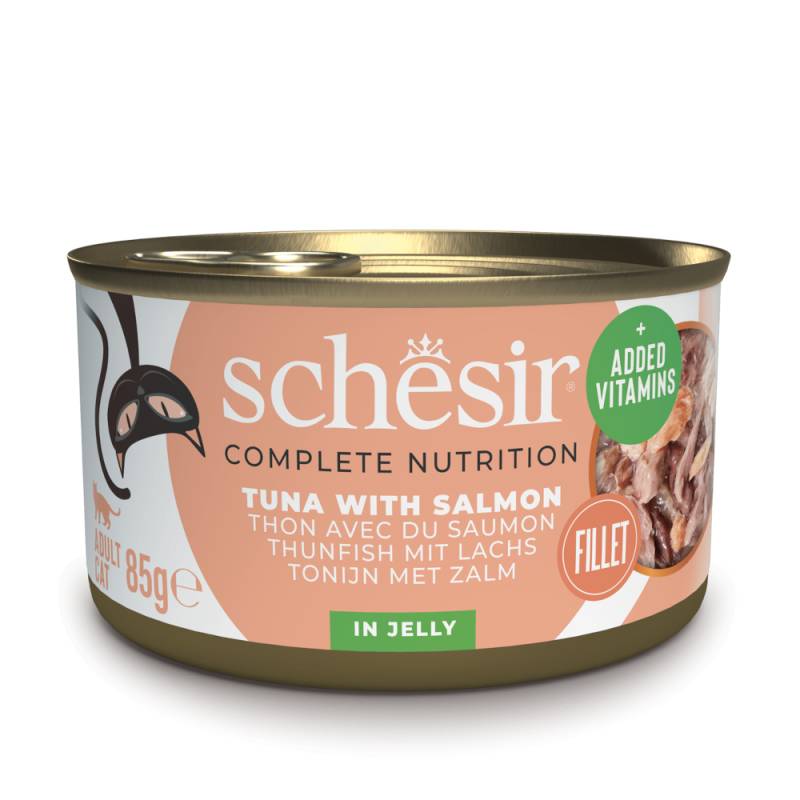 Schesir Complete Nutrition Filet in Gelee 6 x 85 g in Dosen - Thunfisch mit Lachs Schesir Complete Nutrition Filet in Gelee 6 x 85 g in Dosen - Thunfisch mit Lachs von Schesir