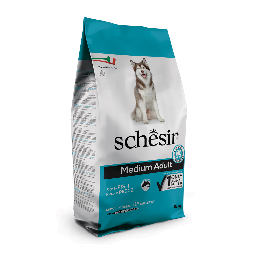 Schesir Dog Dry Medium/Large Maintenance Fisch - 12 kg von Schesir