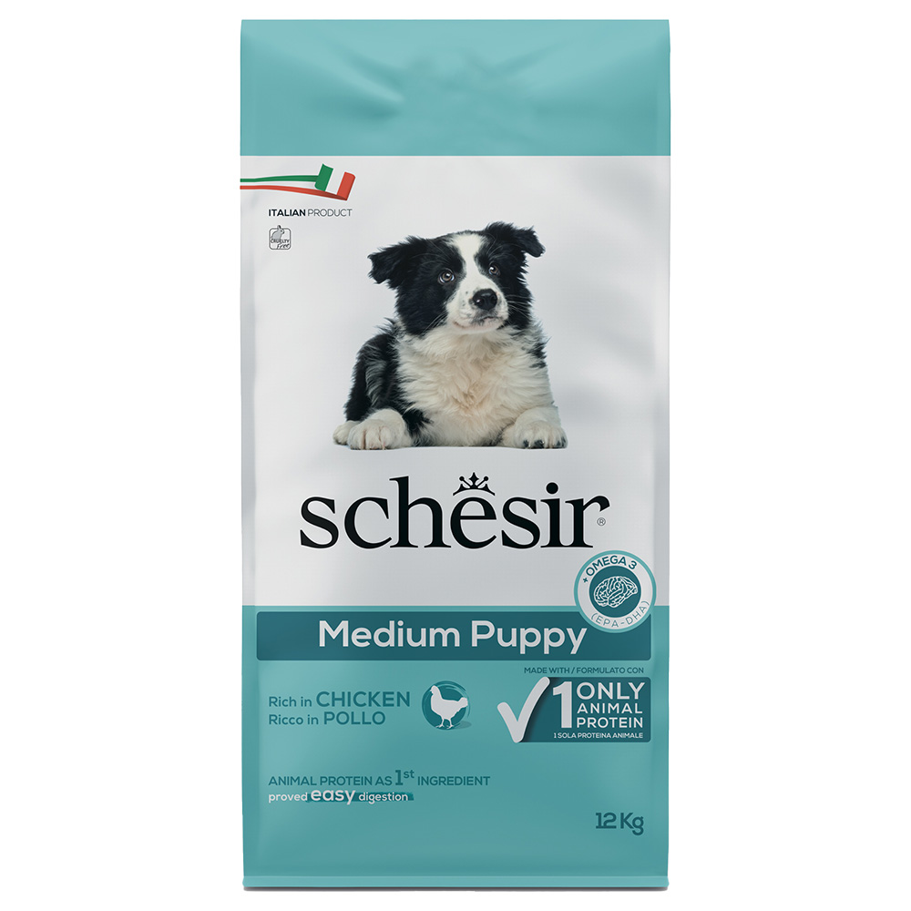 Schesir Dog Dry Medium Puppy mit Huhn - Sparpaket: 2 x 12 kg Schesir Dog Dry Medium Puppy mit Huhn - Sparpaket: 2 x 12 kg von Schesir