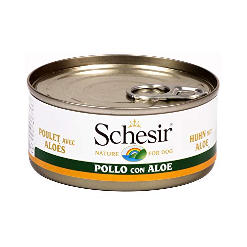 Schesir Dog Hühnerfilet mit Aloe Vera , Hundefutter nass, 18 Dosen x 150 g von Schesir