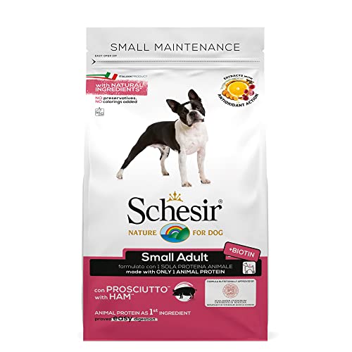 Schesir Dog Small Maintenance Schinken, Hundefutter trocken für kleine Hunde, Beutel, 2 kg von Schesir
