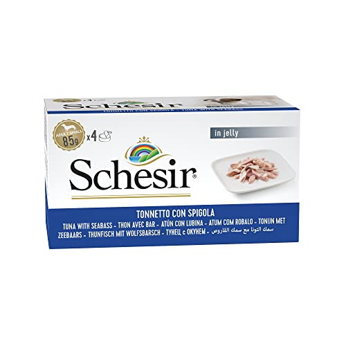 Schesir Dog Thunfisch mit Barsch, Hundefutter nass, 6 x 4 Dosen x 85 g von Schesir