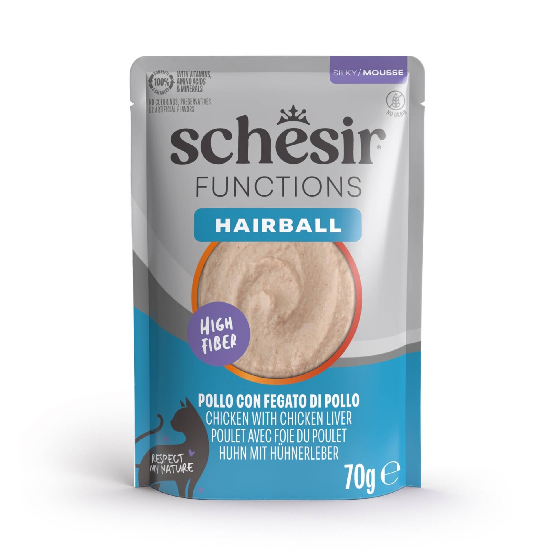 Schesir Functions Mousse 12 x 70 g - Hairballs Huhn & Hühnerleber Schesir Functions Mousse 12 x 70 g - Hairballs Huhn & Hühnerleber von Schesir
