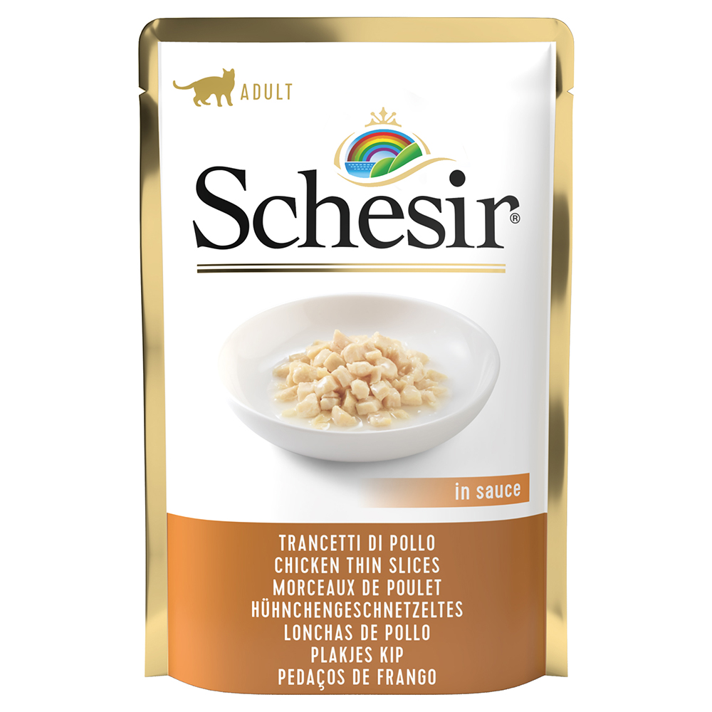 Schesir Jelly Pouch 6 x 85 g - Hühnchengeschnetzeltes in Sauce von Schesir