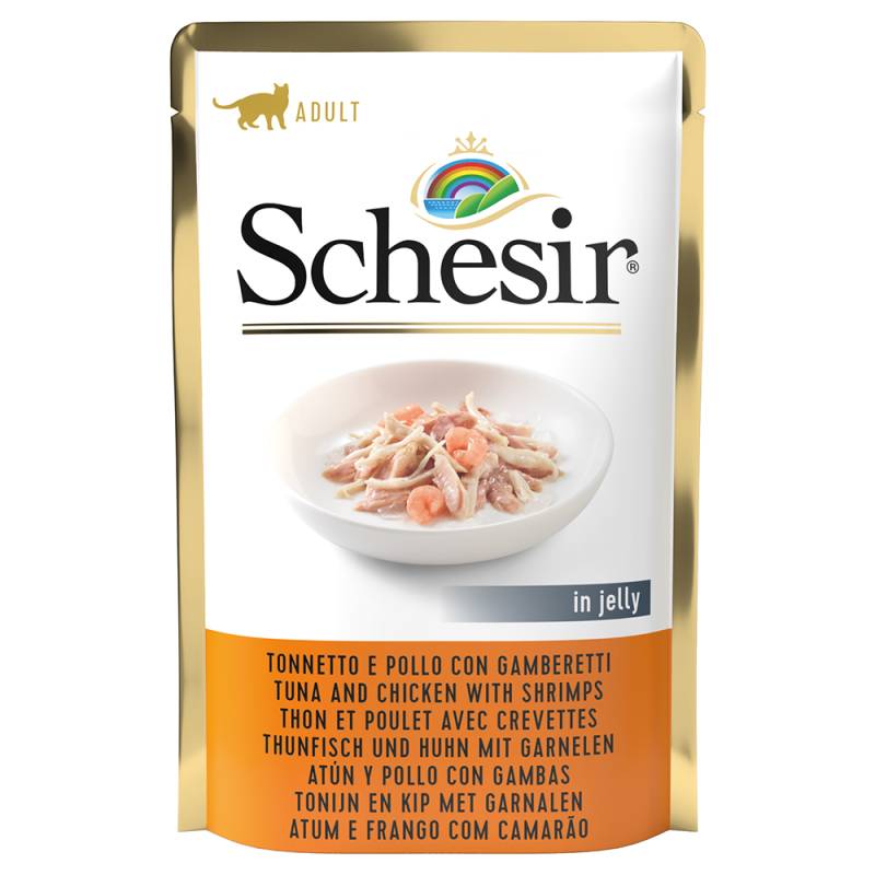 Schesir Jelly Pouch 6 x 85 g - Thunfisch mit Huhn und Garnele von Schesir