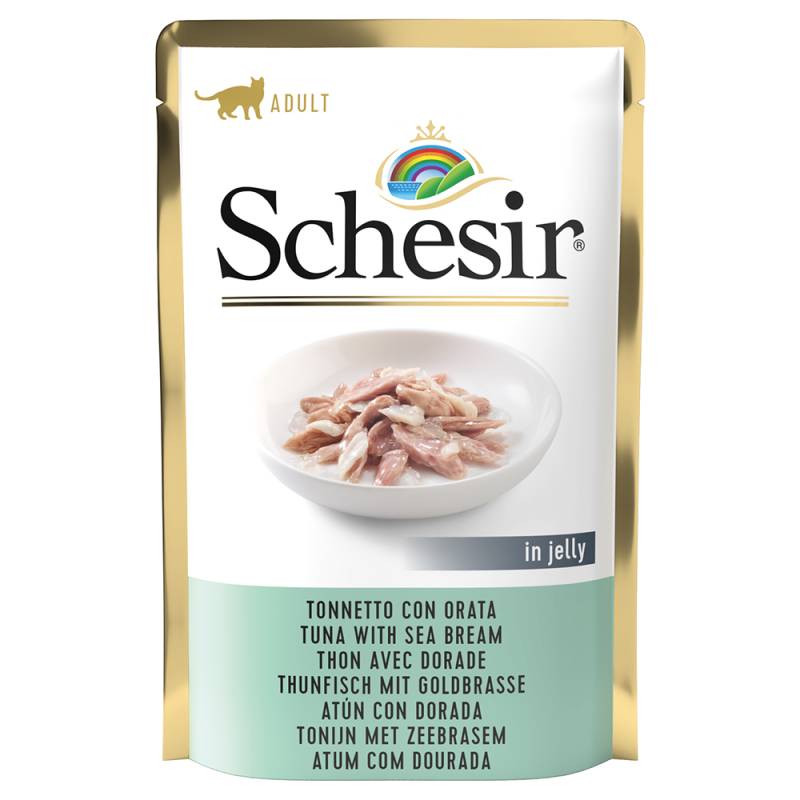 Schesir Jelly Pouch 6 x 85 g - Thunfisch mit Goldbrasse von Schesir