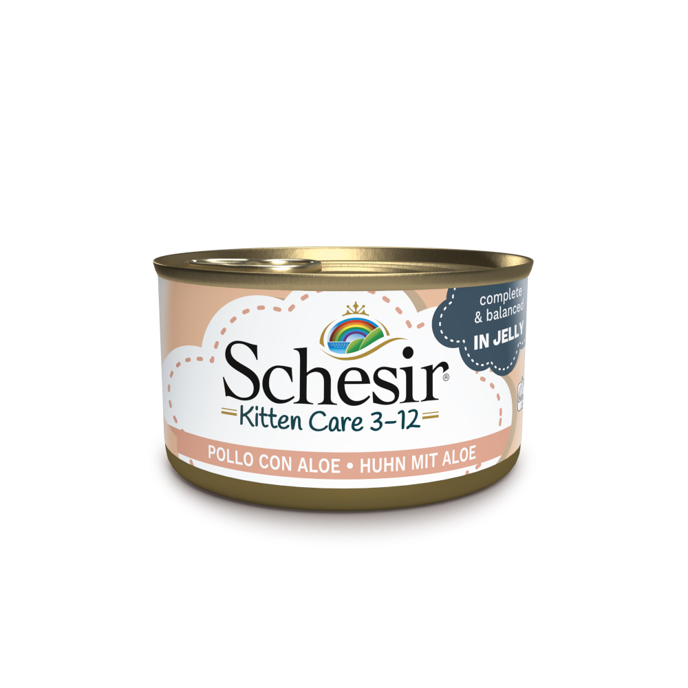 Schesir Kitten in Gelee - Huhn mit Aloe 24 x 85 g von Schesir