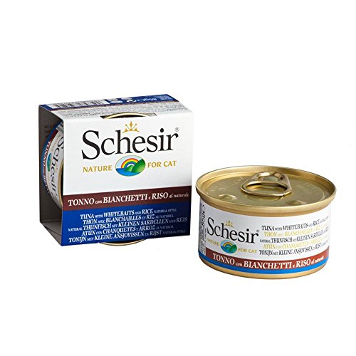 Schesir Natural Thunfisch & Sardellen Reis | 24x 85g Katzenfutter von Schesir