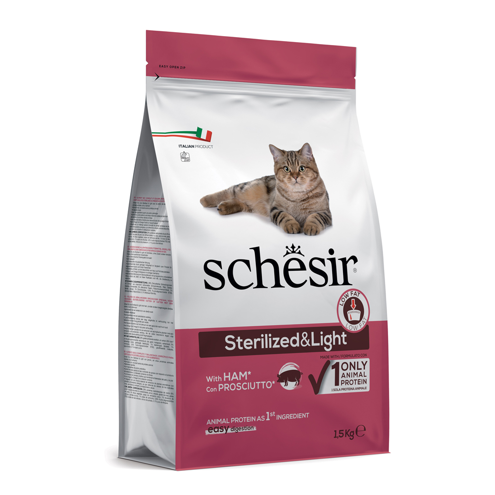 Schesir Sterilized mit Schinken - Sparpaket: 3 x 1,5 kg Schesir Sterilized mit Schinken - Sparpaket: 3 x 1,5 kg von Schesir