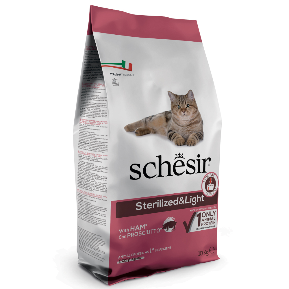 Schesir Sterilized & Light mit Schinken - Sparpaket: 2 x 10 kg Schesir Sterilized & Light mit Schinken - Sparpaket: 2 x 10 kg von Schesir