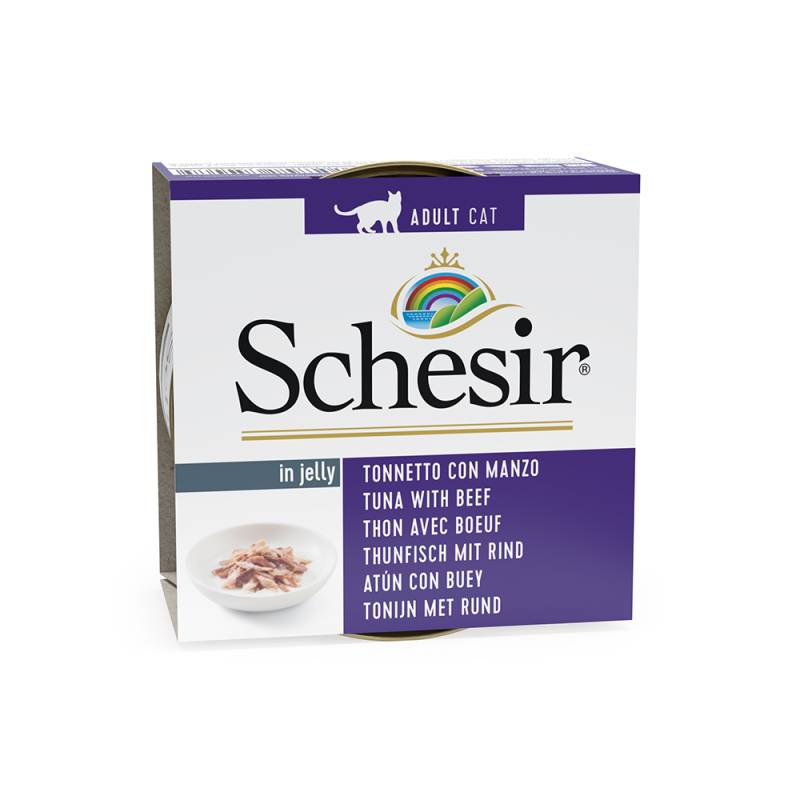 Schesir in Gelee 6 x 85 g - Thunfisch mit Rinderfilet von Schesir