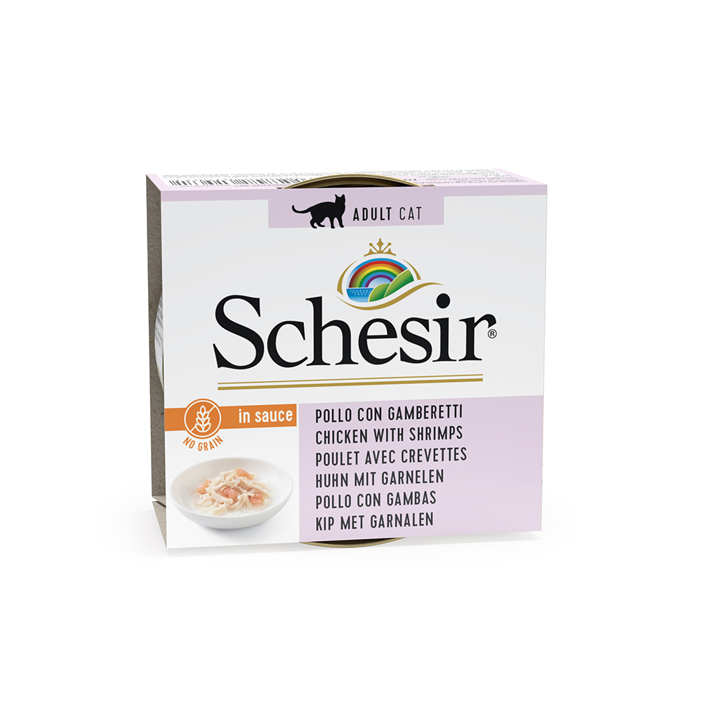 Schesir in natürlicher Sauce 6 x 70 g - Huhn mit Garnelen von Schesir