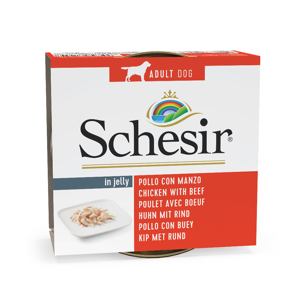 Sparpaket Schesir 12 x 150 g - Huhn mit Rind von Schesir