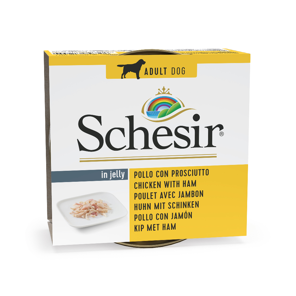 Sparpaket Schesir 24 x 150 g Huhn mit Schinken von Schesir