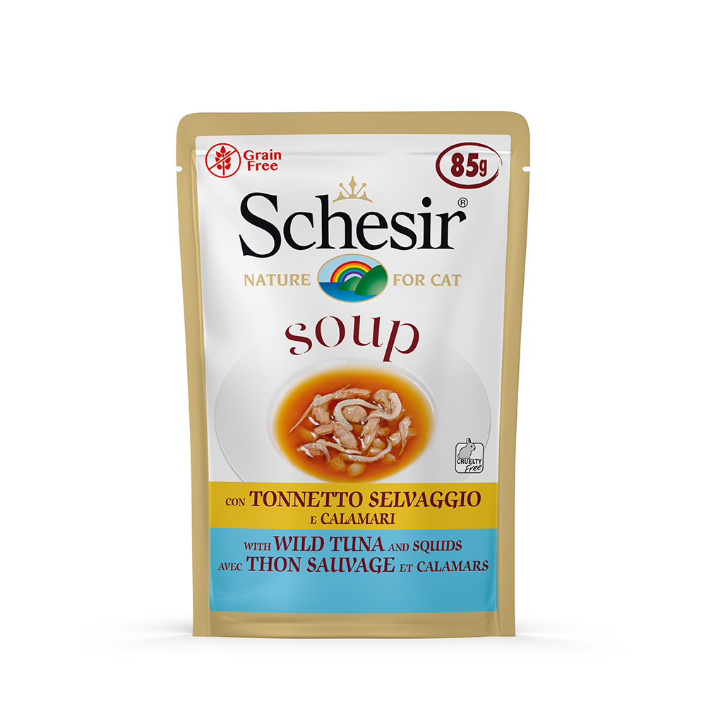 Sparpaket Schesir Cat Soup 12 x 85 g - Wilder Thunfisch & Tintenfisch Sparpaket Schesir Cat Soup 12 x 85 g - Wilder Thunfisch & Tintenfisch von Schesir