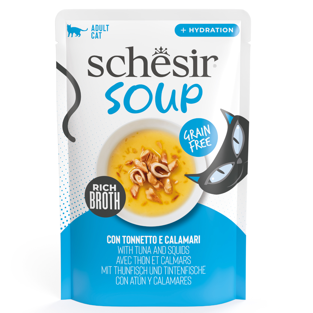 Sparpaket Schesir Cat Soup 24 x 40 g - Thunfisch und Tintenfisch von Schesir