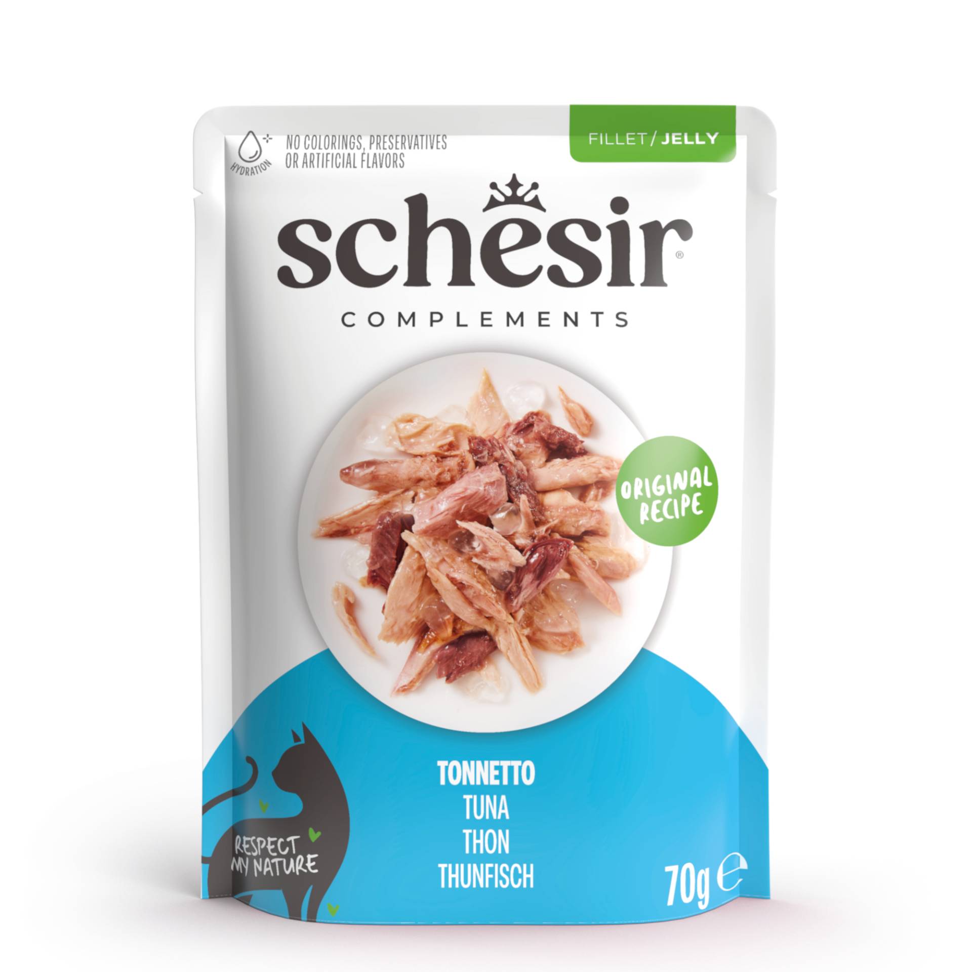 Sparpaket Schesir Complements Filet in Gelee 24 x 70 g - Thunfisch von Schesir