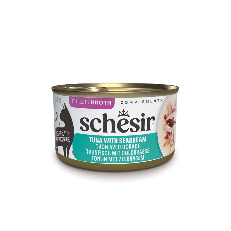 Sparpaket Schesir Complements in Brühe 24 x 70 g - Thunfisch mit Dorade von Schesir