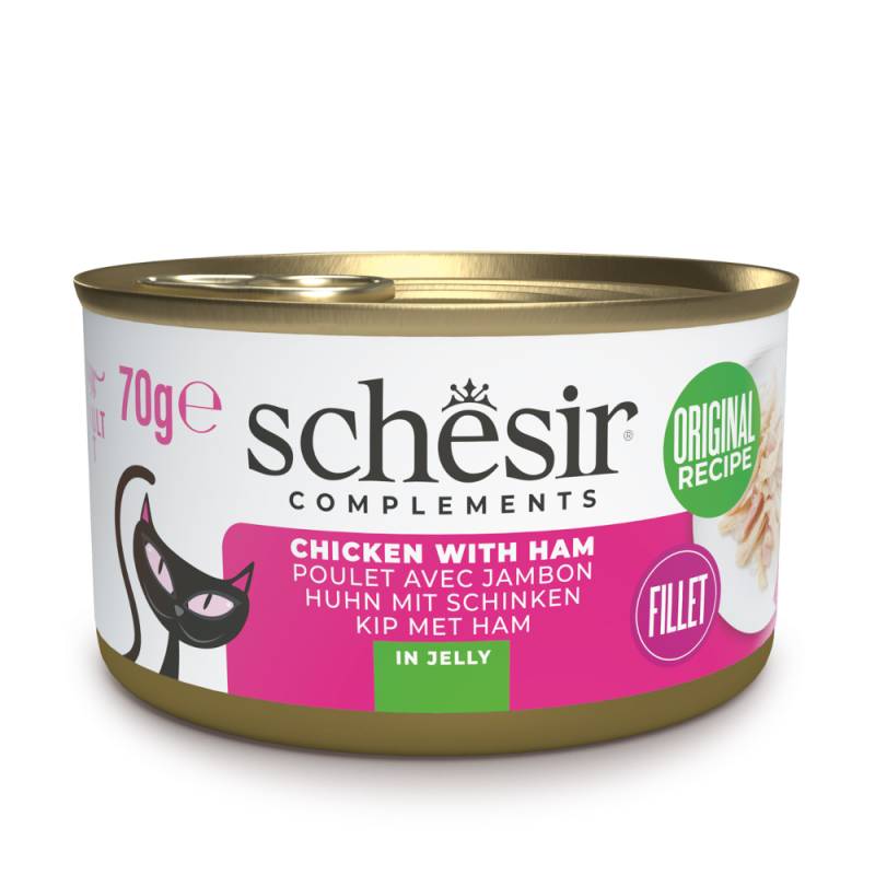 Sparpaket Schesir Complements in Gelee 24 x 70 g - Huhn mit Schinken Sparpaket Schesir Complements in Gelee 24 x 70 g - Huhn mit Schinken von Schesir