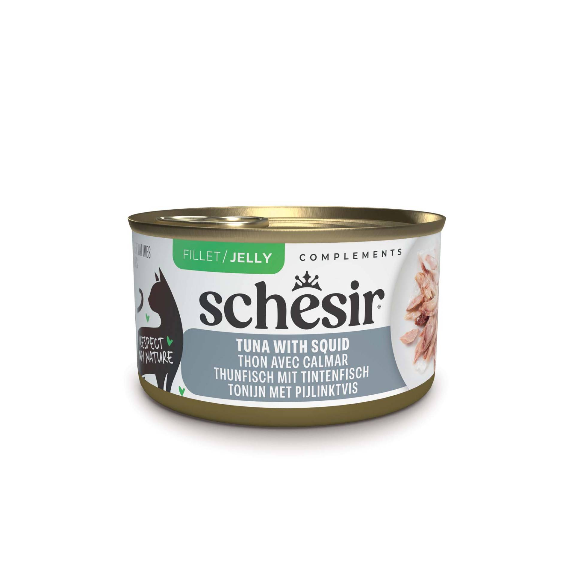 Sparpaket Schesir Complements in Gelee 24 x 70 g - Thunfisch mit Tintenfisch von Schesir