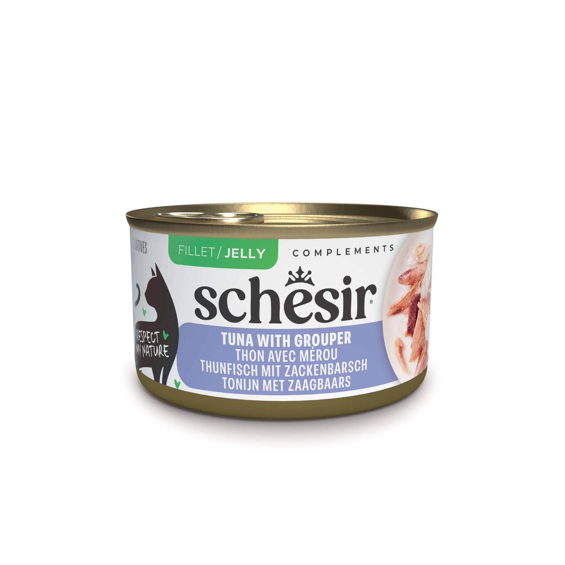 Sparpaket Schesir Complements in Gelee 24 x 70 g - Thunfisch mit Zackenbarsch von Schesir