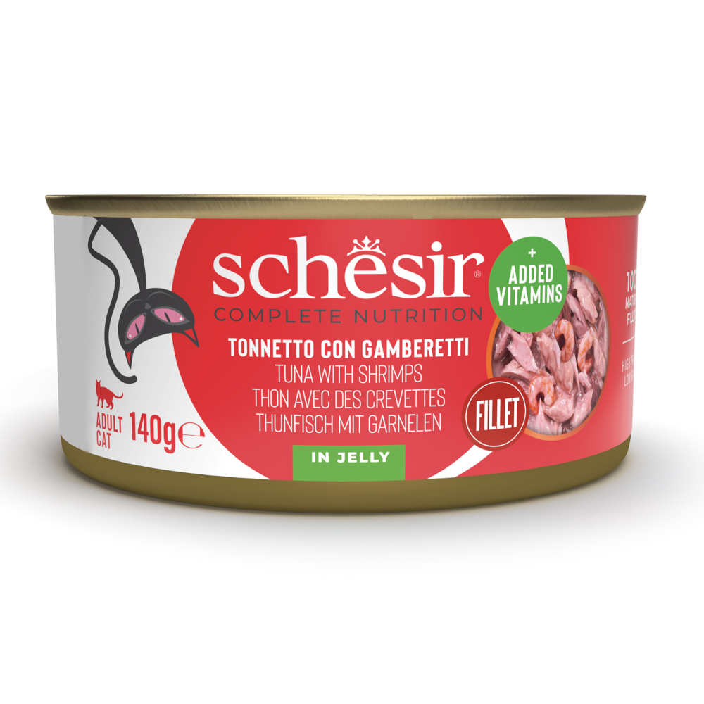 Sparpaket Schesir Complete Nutrition Filet in Gelee 24 x 140 g - Thunfisch mit Garnelen Sparpaket Schesir Complete Nutrition Filet in Gelee 24 x 140 g - Thunfisch mit Garnelen von Schesir
