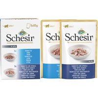 Sparpaket Schesir Jelly Pouch 24 x 85 g - Mix (Thunfisch, Thunfisch mit Wolfsbarsch) von Schesir
