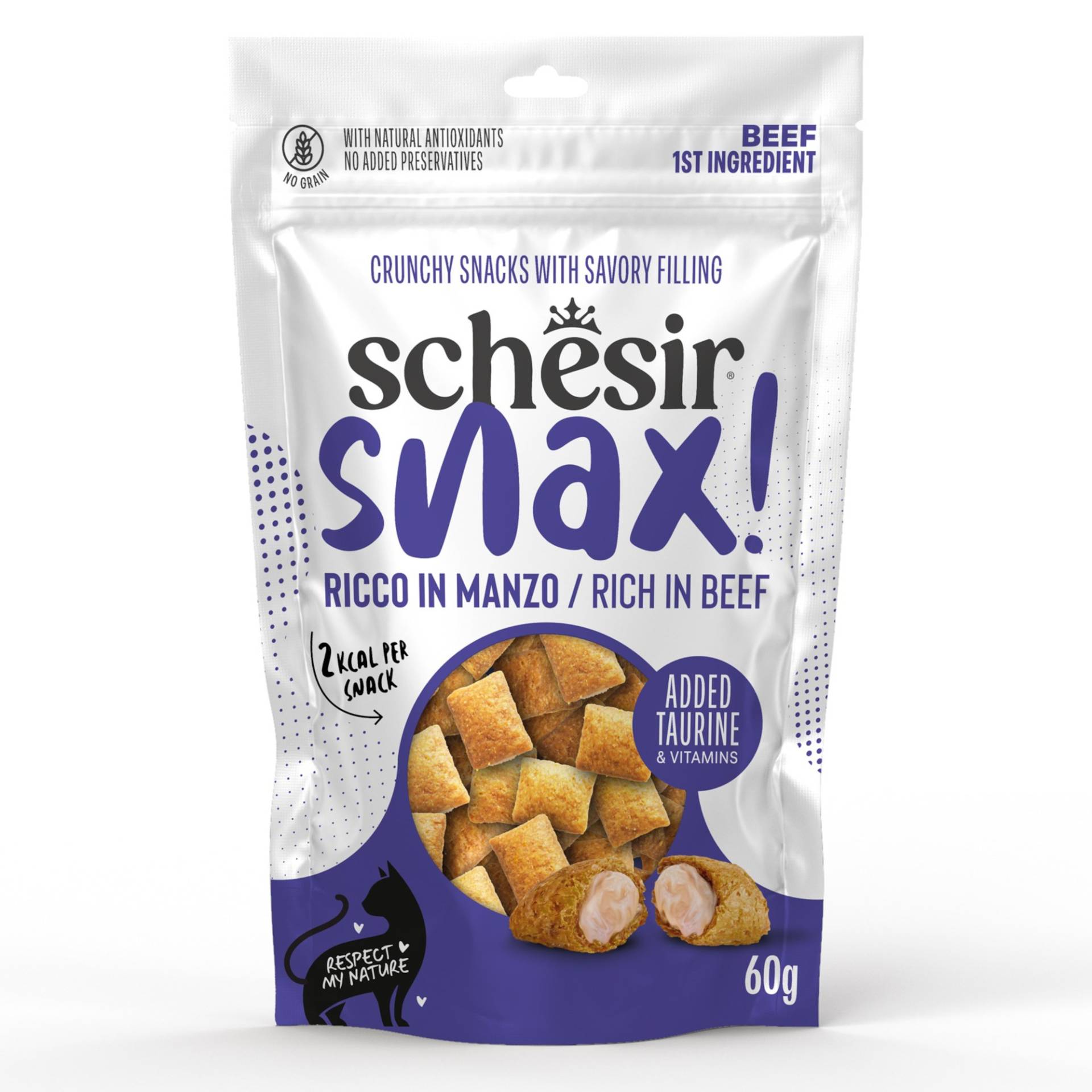 Sparpaket Schesir Snax! Pillows 3 x 60 g - Rind Sparpaket Schesir Snax! Pillows 3 x 60 g - Rind von Schesir