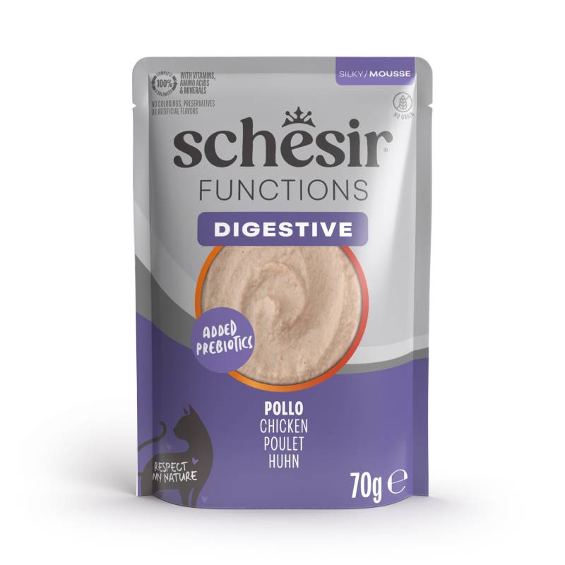 Sparpaket: Schesir Functions Mousse 24 x 70 g - Digestive Huhn Sparpaket: Schesir Functions Mousse 24 x 70 g - Digestive Huhn von Schesir