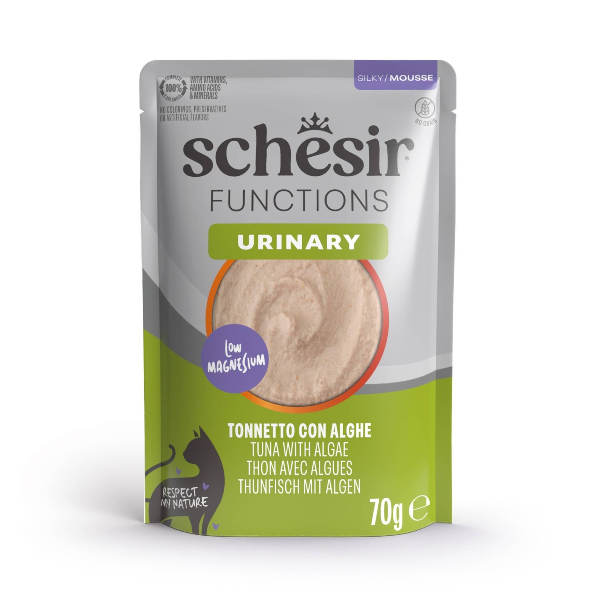 Sparpaket: Schesir Functions Mousse 24 x 70 g - Urinary Thunfisch und Algen von Schesir